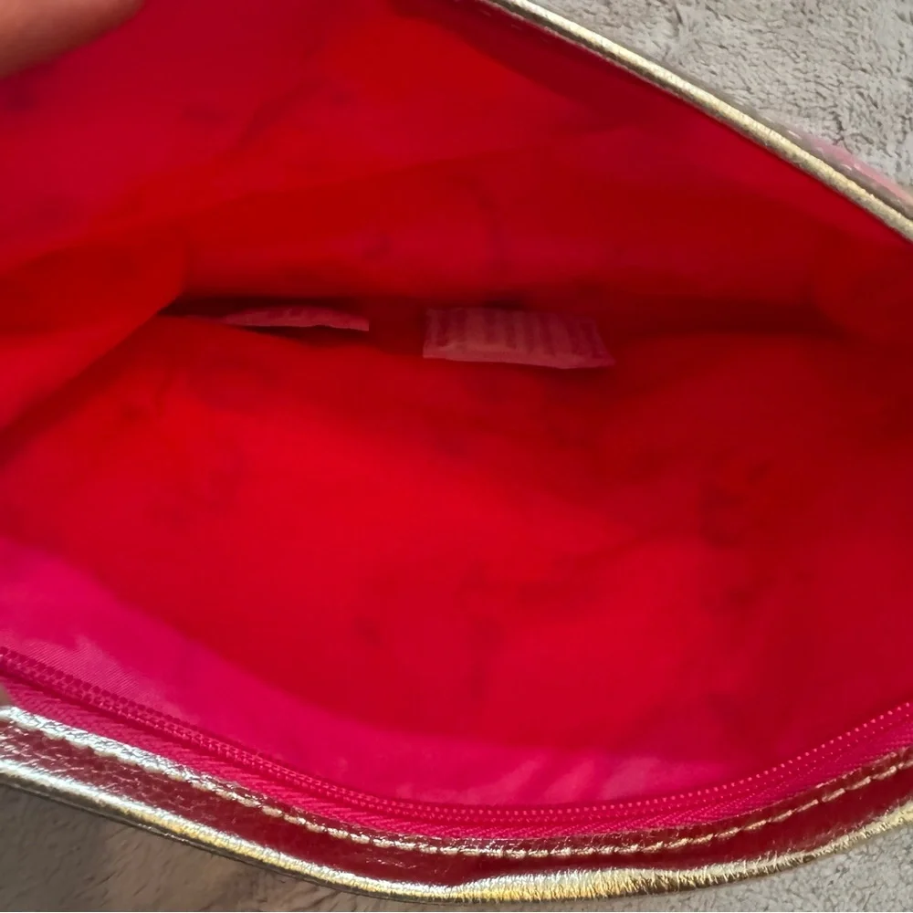 Lilly Pulitzer for Estée Lauder Floral Cosmetic Bag Pink Gold Trim Makeup‎